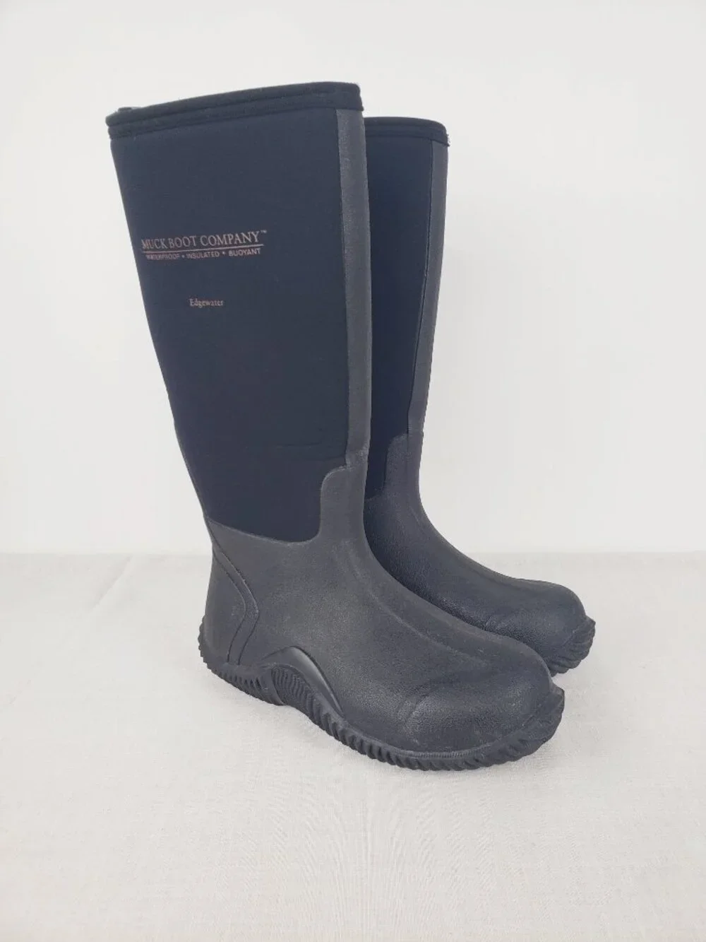 Muck Boot Company Edgewater Tall Boots Black Utility Unisex Womens 5/5.5